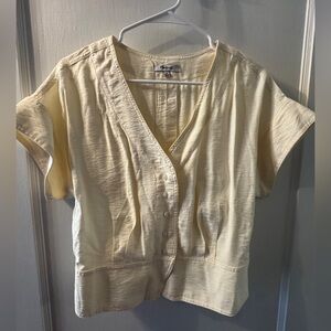 Madewell Cream Button-Up Blouse